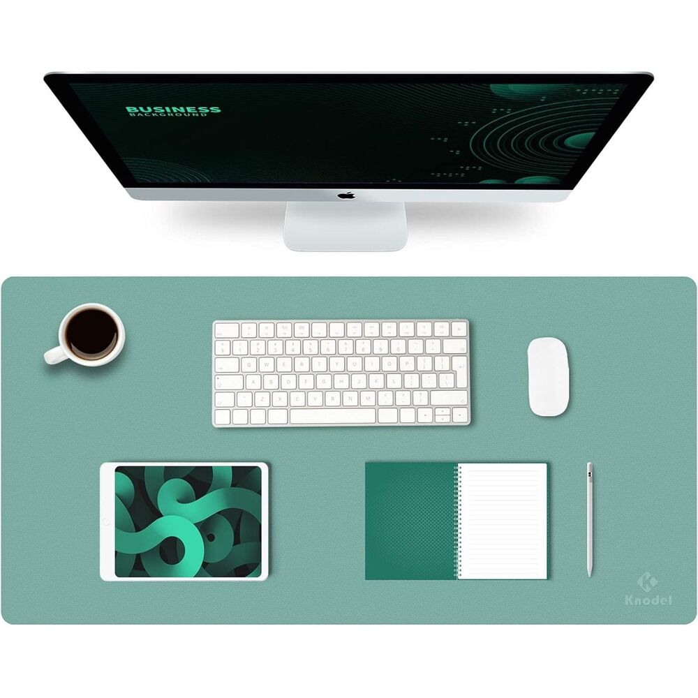 NIB-2 x Seafoam Green PULeather K-KNODEL LG Desk Computer Desk Mat 31.5"x15.7"